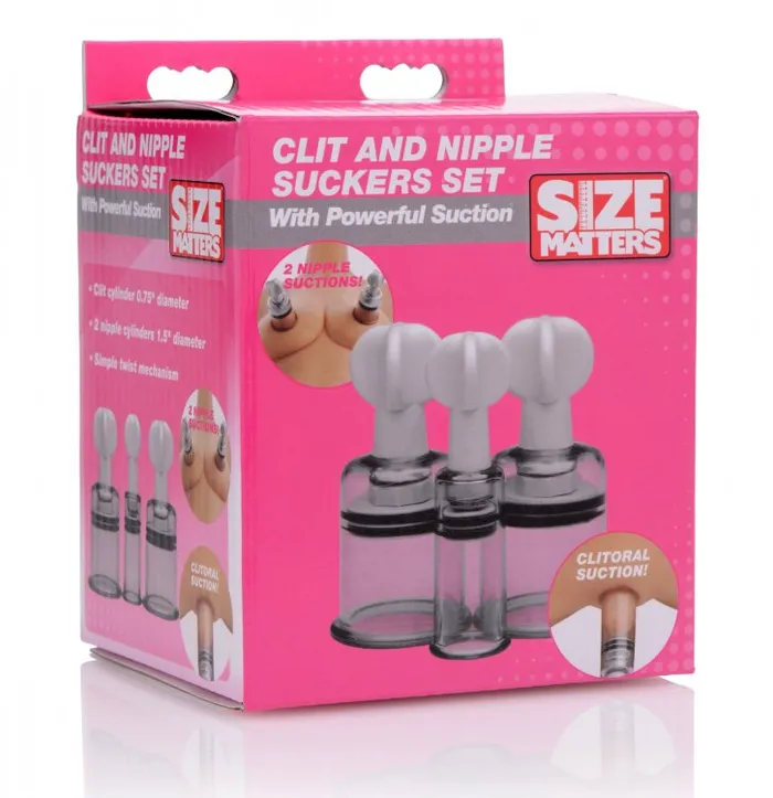Female Sex Toys XR Brands Size Matters Clit Nipple Sucker Set Female Sex Toys XR Brands Size Matters Clit Nipple Sucker Set
