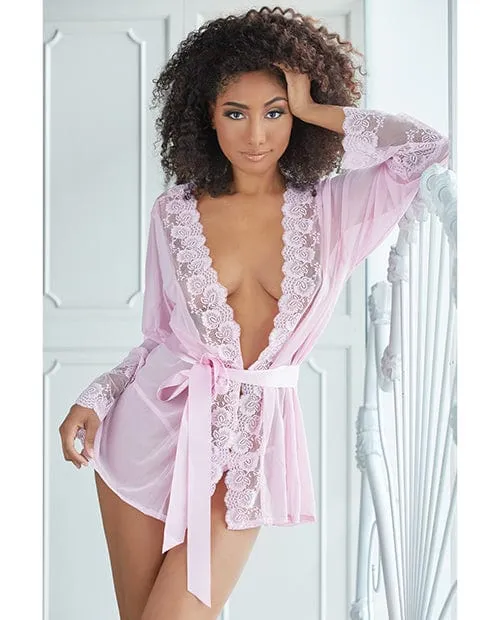 Allure Nina Lace Mesh Robe with Gstring Allure Lingerie Female Sex Toys Allure Nina Lace Mesh Robe with Gstring Allure Lingerie Female Sex Toys