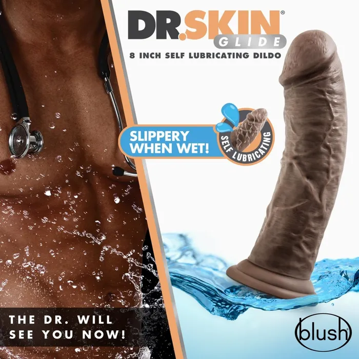 Dildos Blush Novelties Dr Skin Glide 8 Inch Self Lubricating Dildo Dildos Blush Novelties Dr Skin Glide 8 Inch Self Lubricating Dildo