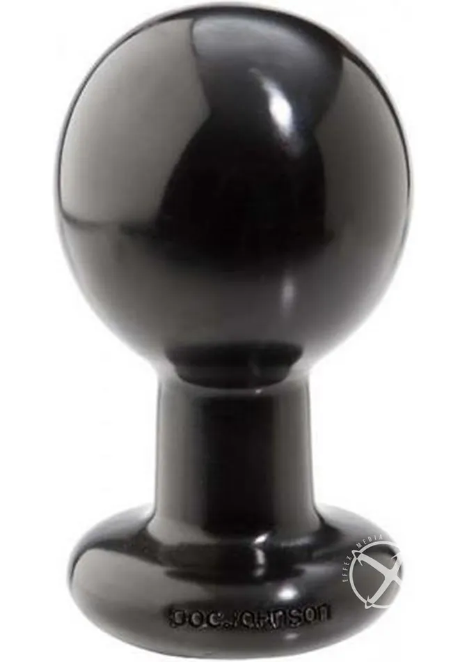 Doc Johnson Round Butt Plug Large Black Anal Doc Johnson Round Butt Plug Large Black Anal